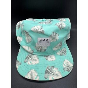 Lira Creative Society Floral Teal Green Skater Hat Cap Buckle Unisex Adjustable